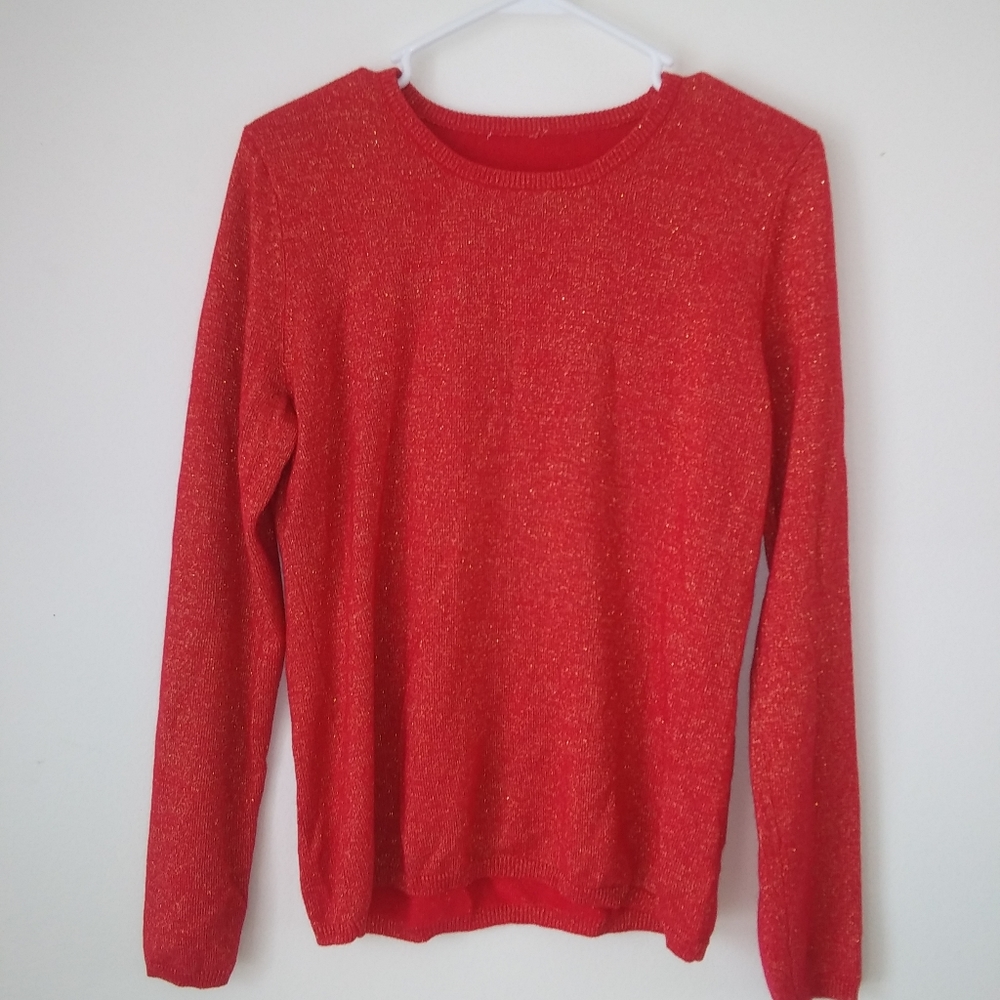 ✨Shimmery Red Sweater